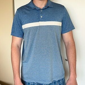 Croft & Barrow Blue and White Polo Shirt
